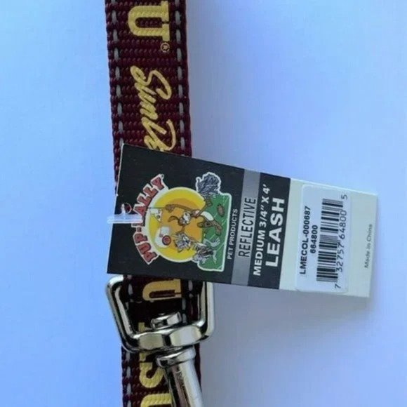 Arizona State Sun Devils Medium Reflective Dog Leash 3\4in. x 4ft. Brand New AS - Picture 3 of 3